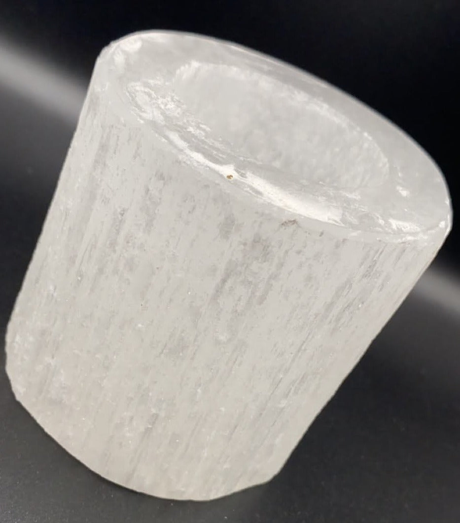 Selenite Candle Holder